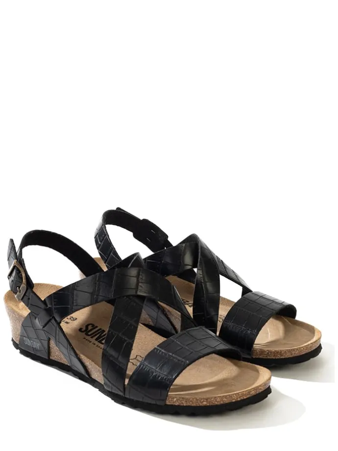 Sleehaksandalen "Bini" zwart