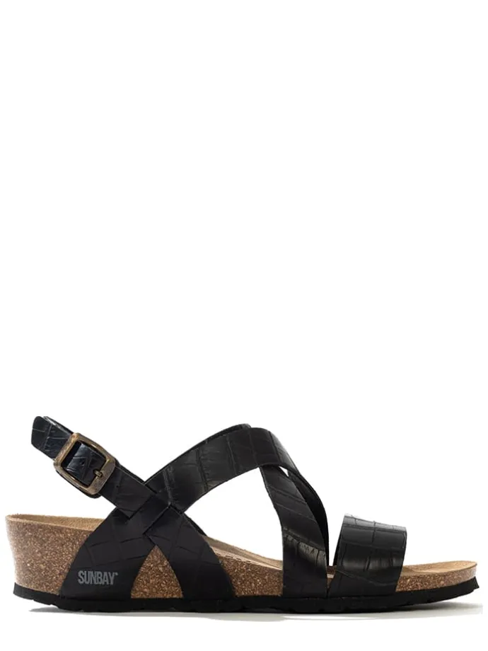 Sleehaksandalen "Bini" zwart