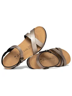 Sleehaksandalen bronskleurig