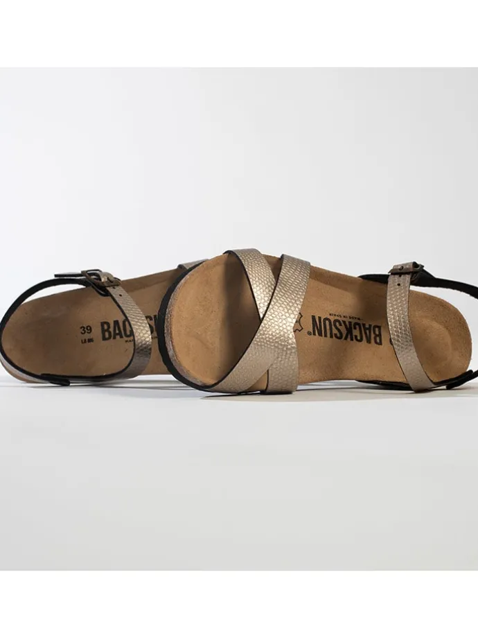 Sleehaksandalen bronskleurig