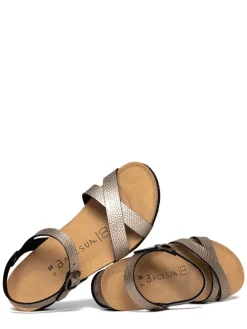 Sleehaksandalen bronskleurig