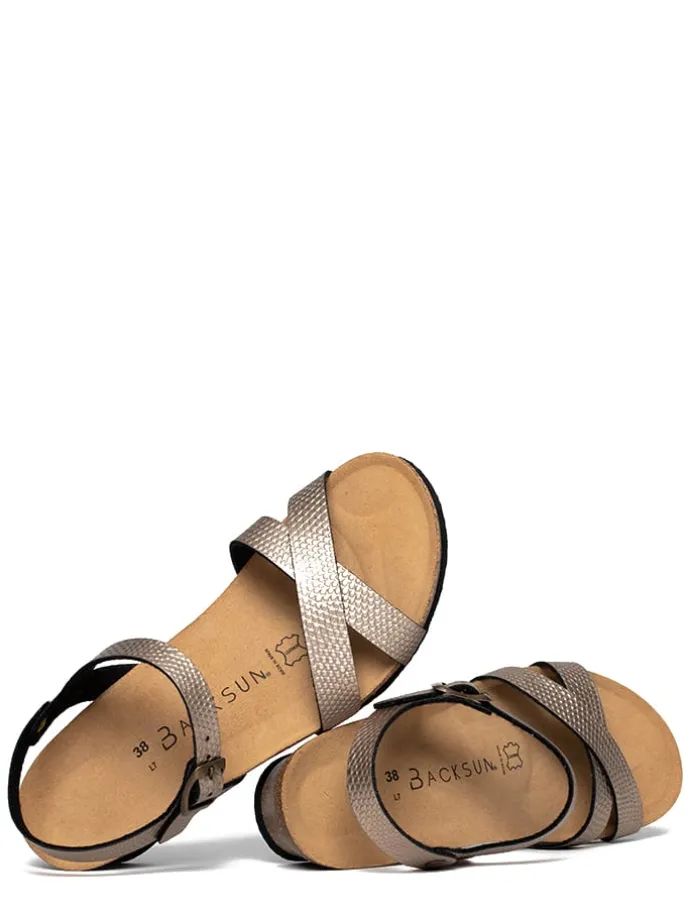 Sleehaksandalen bronskleurig