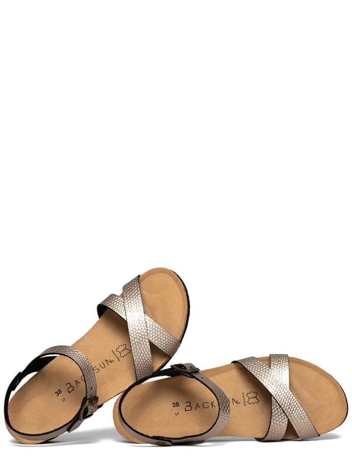 Sleehaksandalen bronskleurig