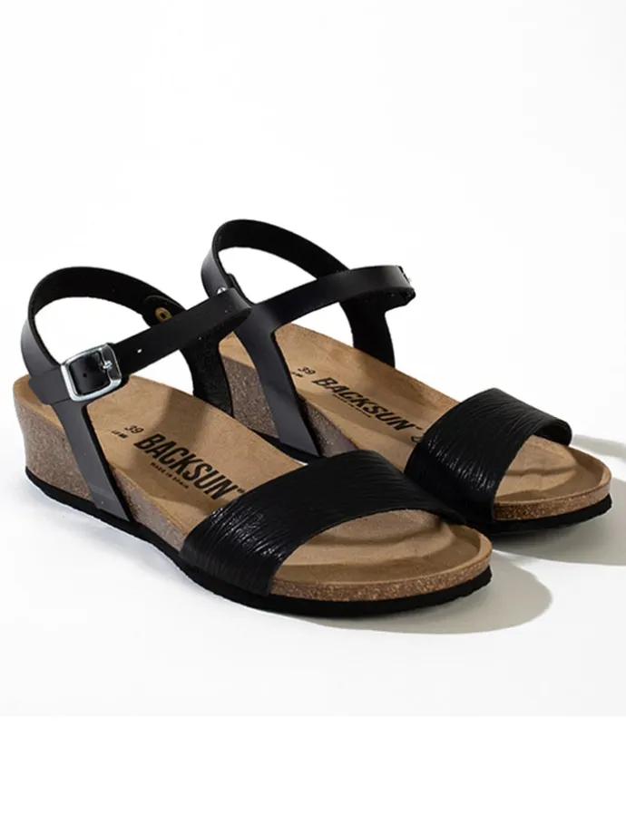 Sleehaksandalen "Calabria" zwart