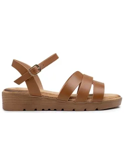 Sleehaksandalen camel