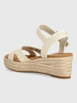 Sleehaksandalen crème