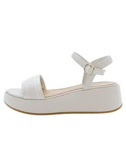 Sleehaksandalen crème