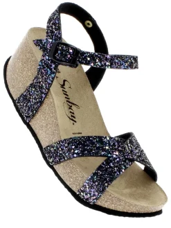 Sleehaksandalen donkerblauw