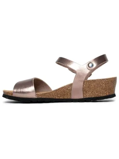 Sleehaksandalen "Esperance" bruin/goudkleurig