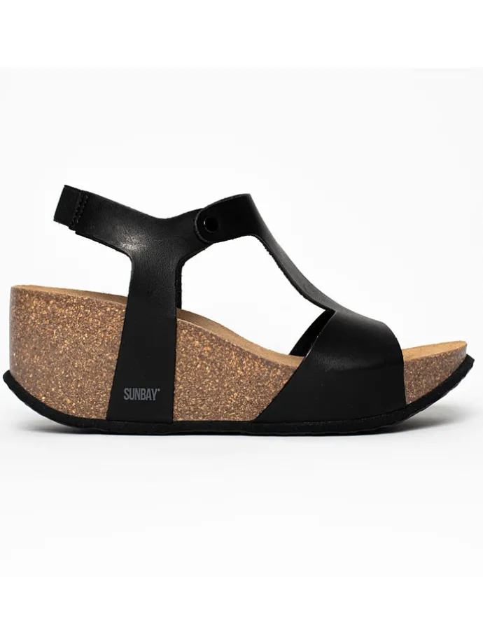 Sleehaksandalen "Fiore" zwart