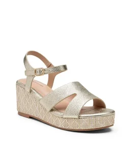 Sleehaksandalen goudkleurig