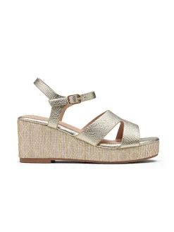 Sleehaksandalen goudkleurig