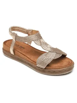 Sleehaksandalen goudkleurig