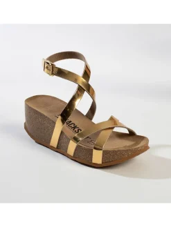 Sleehaksandalen goudkleurig