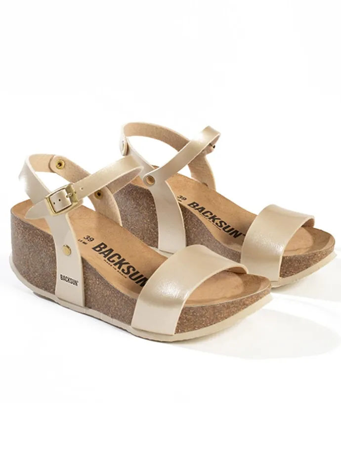 Sleehaksandalen "Hongkong" goudkleurig