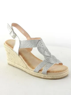 Sleehaksandalen zilverkleurig
