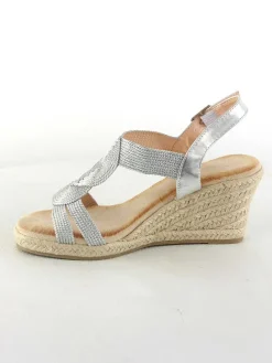 Sleehaksandalen zilverkleurig