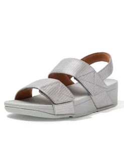 Sleehaksandalen zilverkleurig
