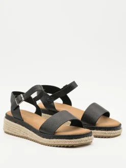 Sleehaksandalen zwart