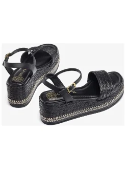 Sleehaksandalen zwart