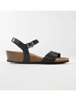 Sleehaksandalen zwart