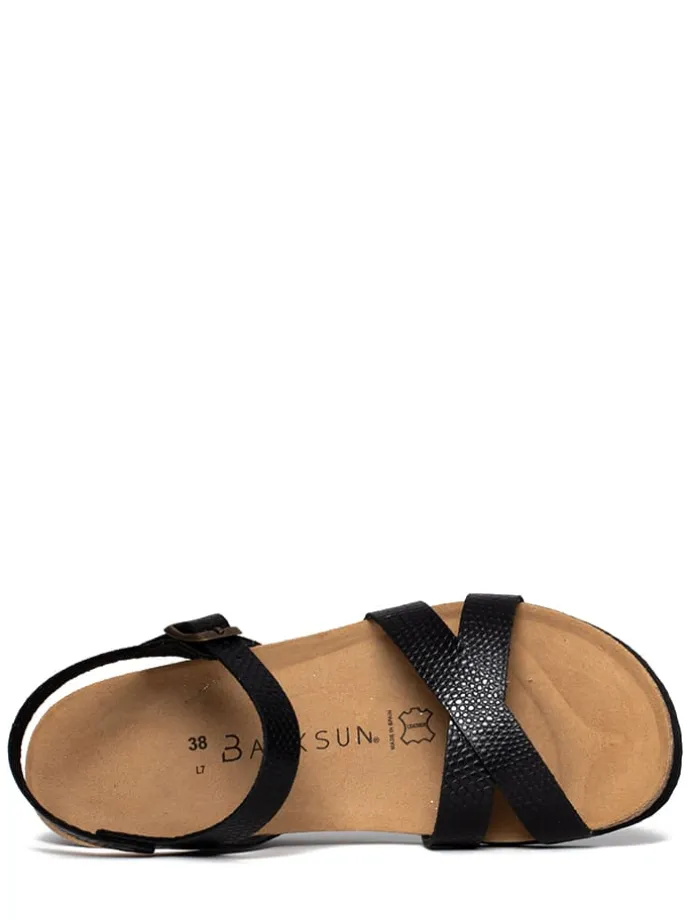 Sleehaksandalen zwart