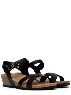 Sleehaksandalen zwart