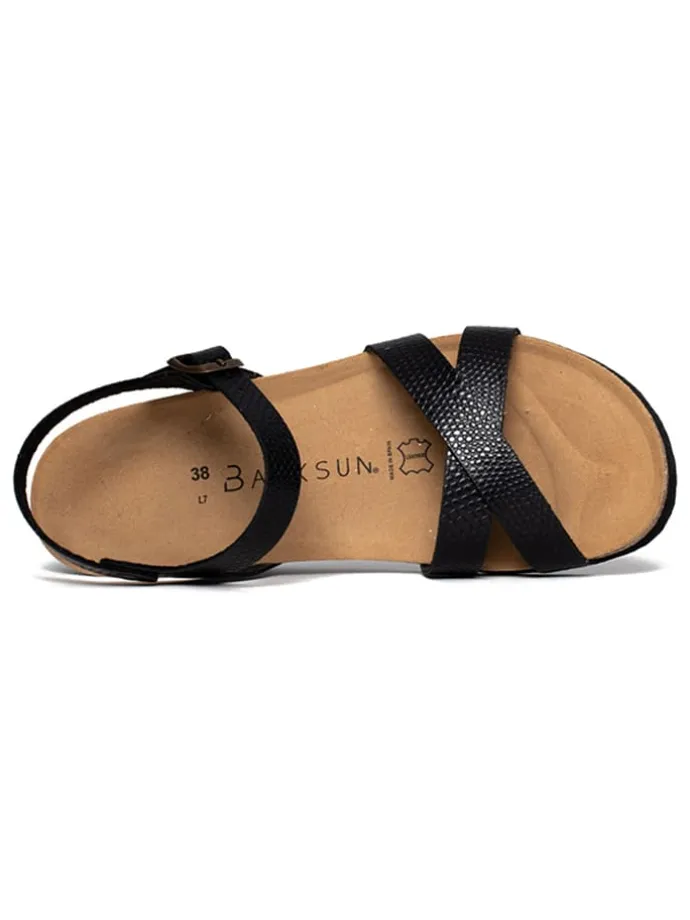 Sleehaksandalen zwart