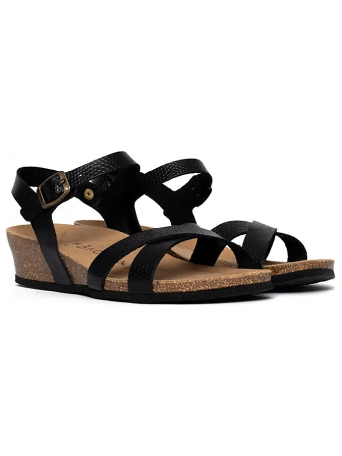 Sleehaksandalen zwart