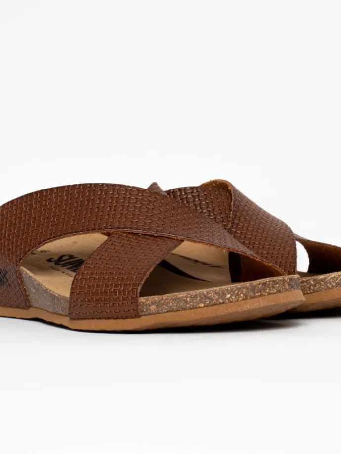 Sleehakslippers "Brisbane" bruin