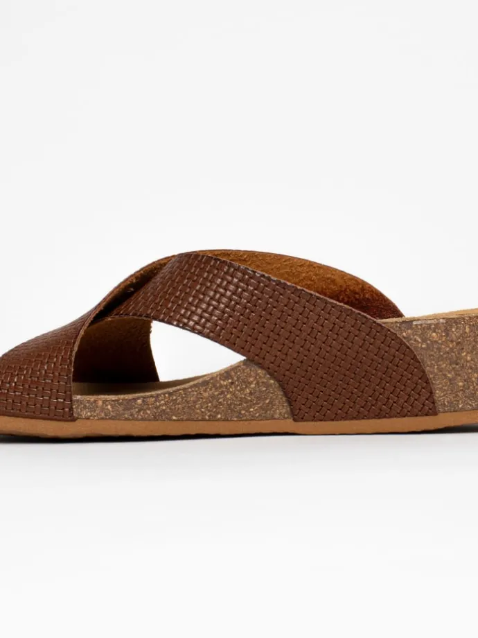 Sleehakslippers "Brisbane" bruin