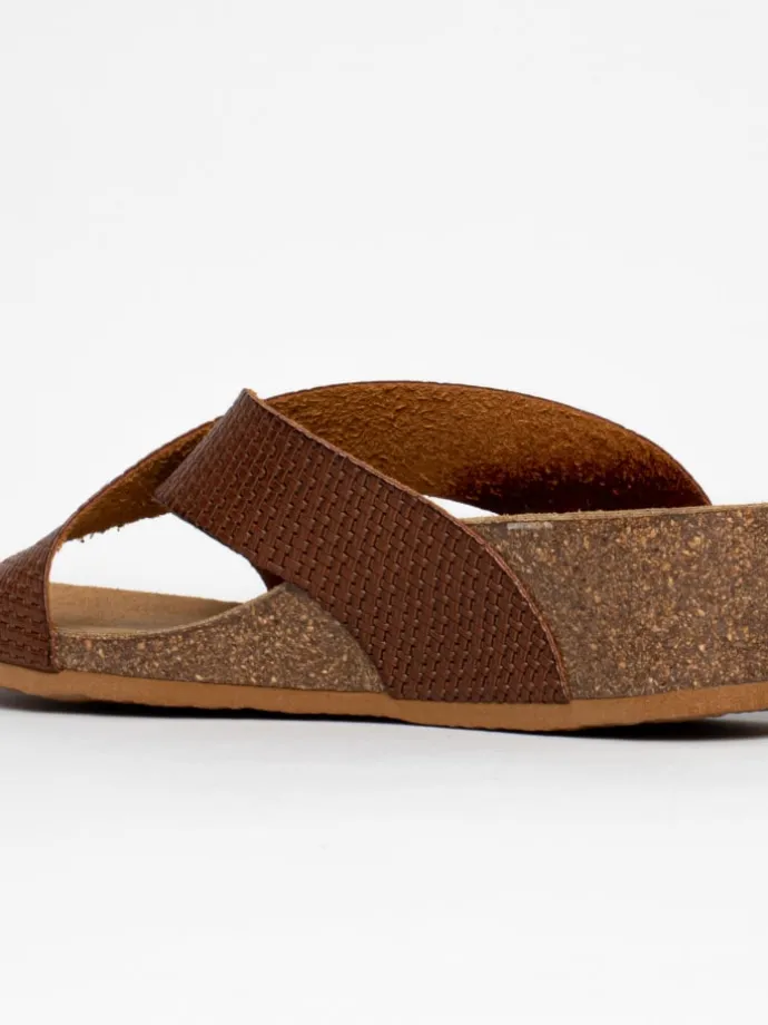 Sleehakslippers "Brisbane" bruin