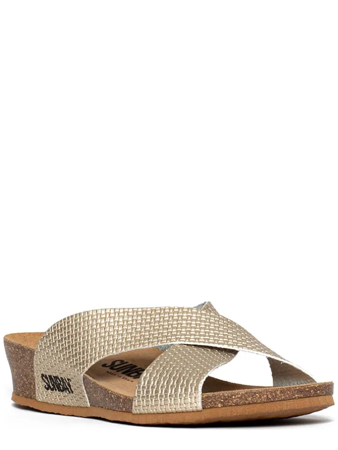 Sleehakslippers "Brisbane" goudkleurig