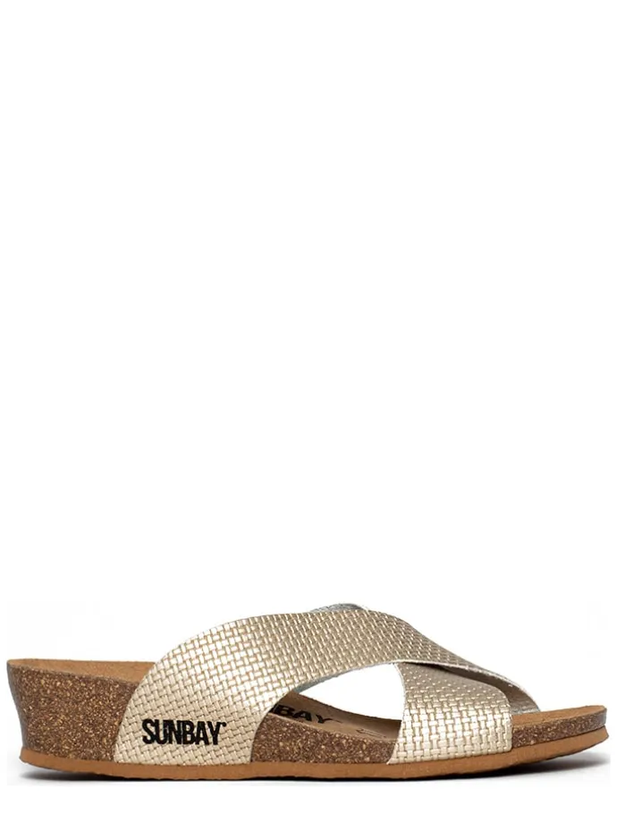 Sleehakslippers "Brisbane" goudkleurig