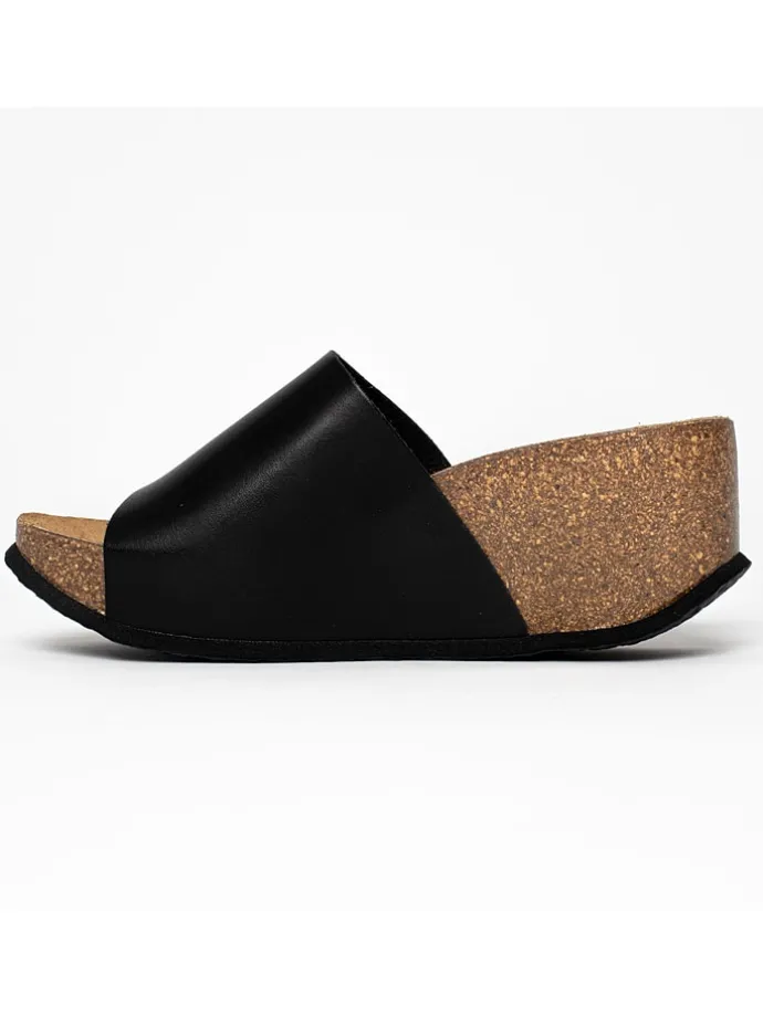 Sleehakslippers "Toluca" zwart