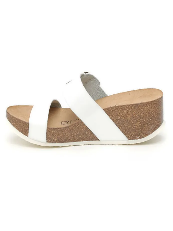 Sleehakslippers wit