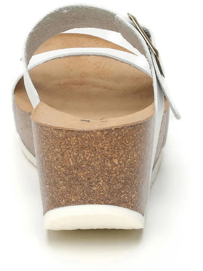 Sleehakslippers wit