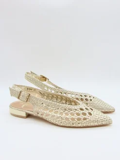 Slingballerina's goudkleurig