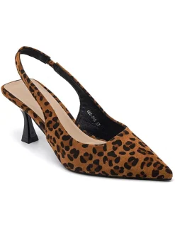 Slingpumps lichtbruin/zwart