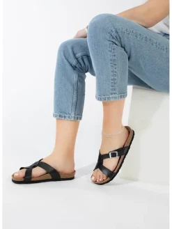 Slippers "Abramo" zwart