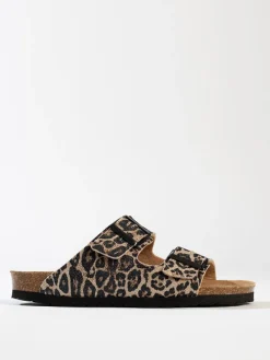 Slippers "Bali" bruin/zwart