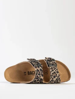 Slippers "Bali" bruin/zwart