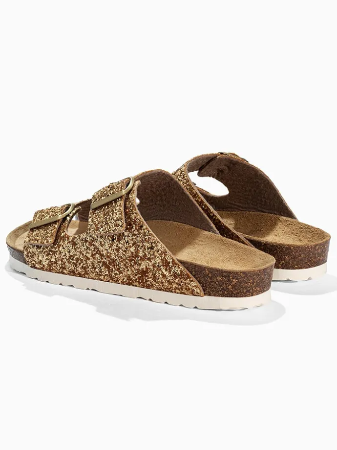 Slippers "Bali" goudkleurig