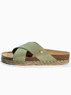 Slippers "Broome" groen
