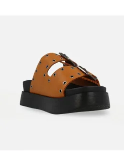 Slippers "Cora" lichtbruin