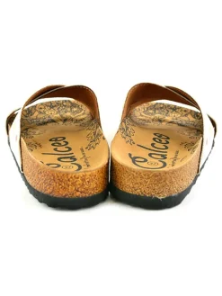 Slippers crème/meerkleurig
