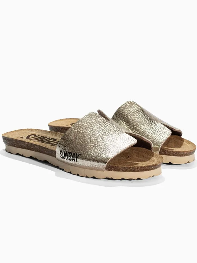 Slippers "Djeeli" goudkleurig