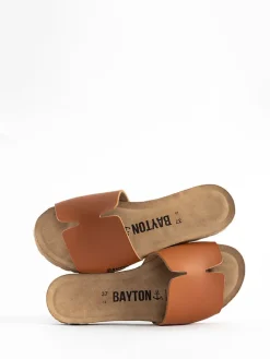 Slippers "Djilian Slim" lichtbruin/oranje