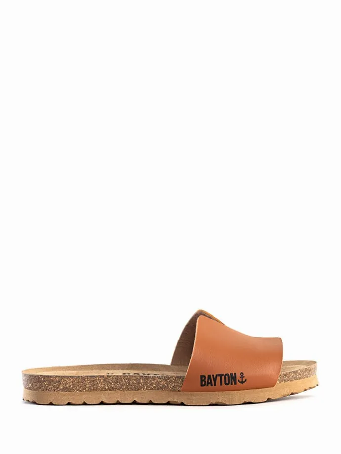Slippers "Djilian Slim" lichtbruin/oranje