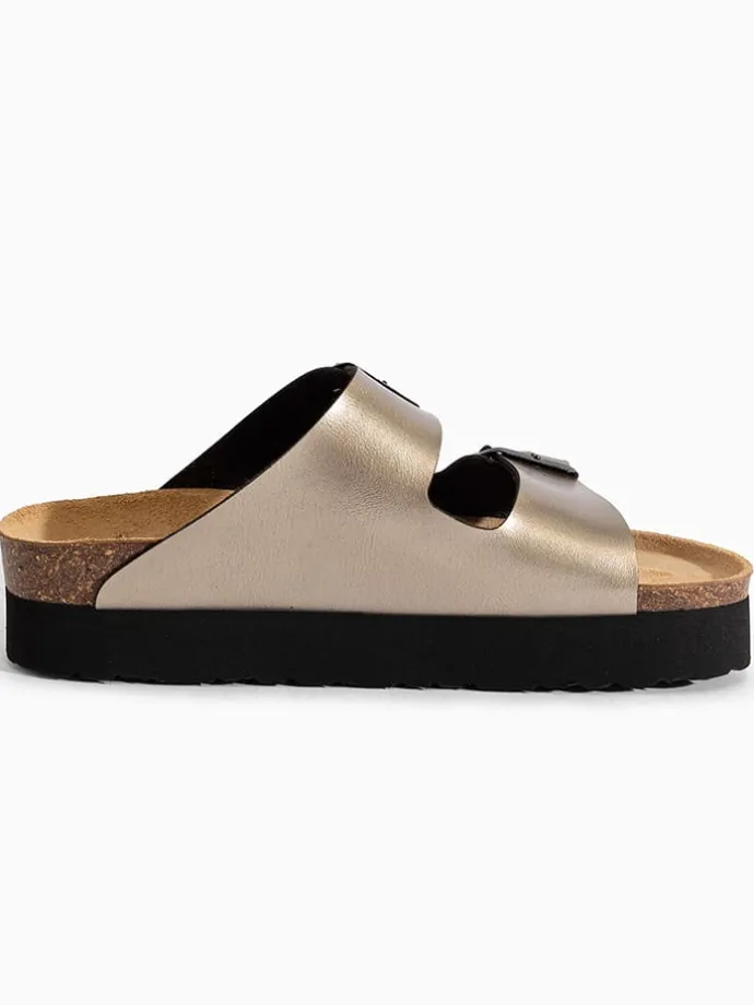 Slippers "Edelweiß" goudkleurig